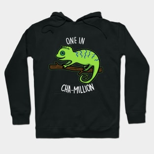 One In Cha-Million Cute Chameleon Pun Hoodie